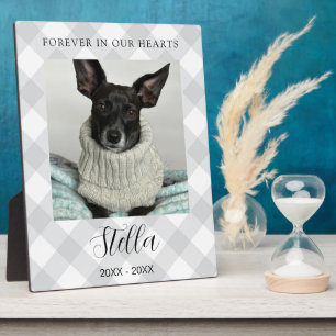 Pet Memorial Forever In Our Hearts Simple Photo Plaque