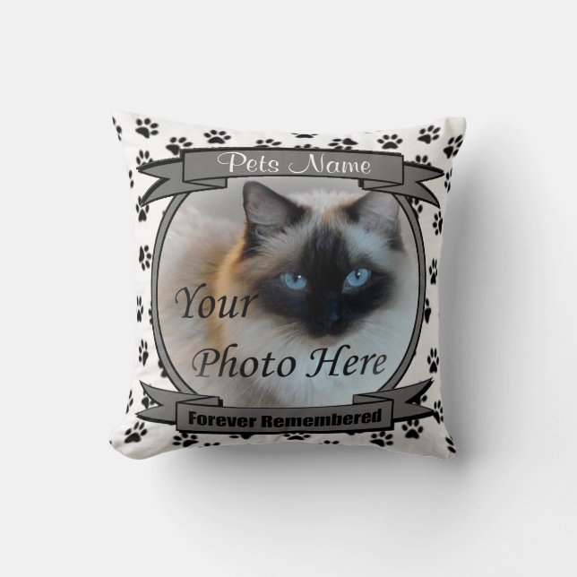 Pet Memorial - Forever Remembered Keepsake Cushion (Front)