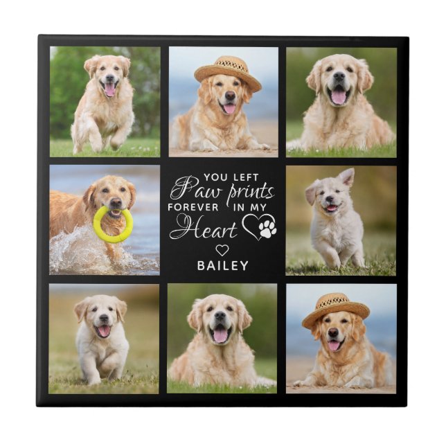 Pet Memorial Gift Personalised Pet Loss Keepsake C Ceramic Tile (Front)