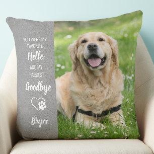 Pet Memorial Gift Personalized Dog Photo Cushion