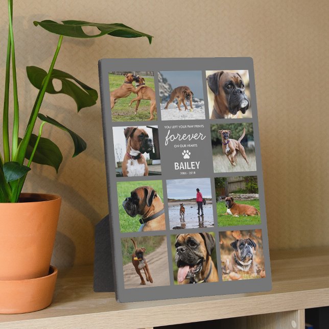 Pet Memorial Gift | Tribute Photo Collage Plaque (Creator Uploaded)
