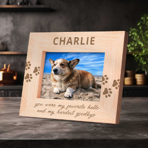 Pet Memorial Hardest Goodbye Etched Frames