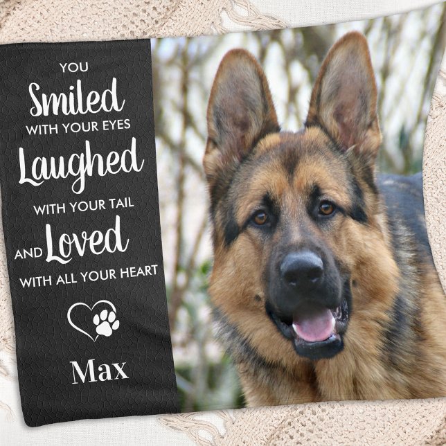 Pet Memorial - In Loving Memory - Custom Dog Photo Fleece Blanket (Creator Uploaded)