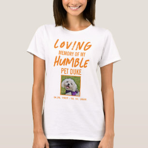 Pet Memorial In Loving Memory Dog Photo T-Shirt
