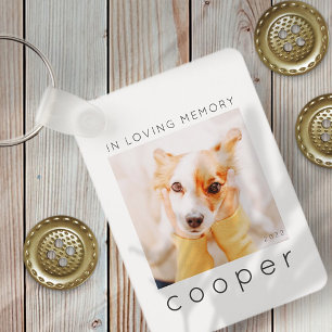Pet Memorial In Loving Memory Modern Chic Photo Key Ring