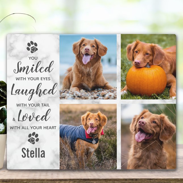 Pet Memorial In Loving Memory Photo Collage Plaque (Creator Uploaded)