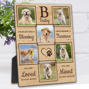 Pet Memorial In Loving Memory Unique 6 Dog Photo Plaque