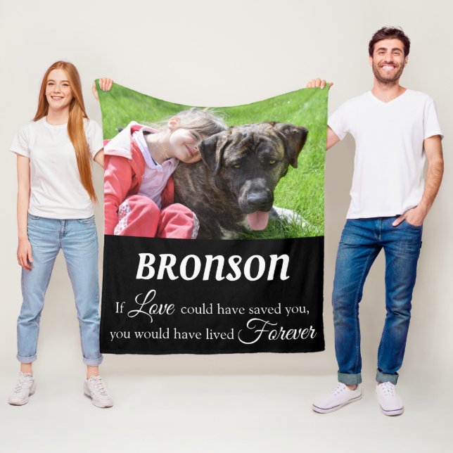 Pet Memorial Keepsake Memory Fleece Blanket (In Situ)