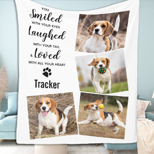 Pet Memorial Keepsake Photo Collage Fleece Blanket