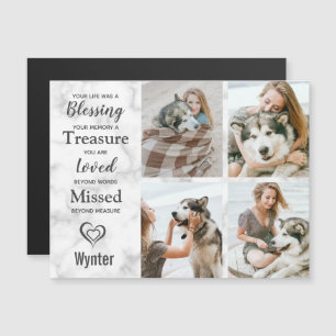 Pet Memorial Keepsake Photo Collage Magnet
