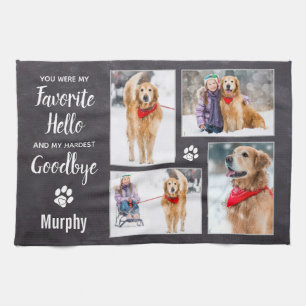 Pet Memorial Keepsake Photo Collage Tea Towel