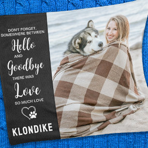 Pet Memorial Keepsake Photo Fleece Blanket