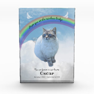 Pet Memorial Keepsake Rainbow Bridge Photo Block