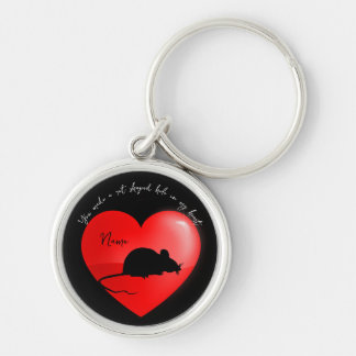 Pet memorial keepsake Rat Keychain