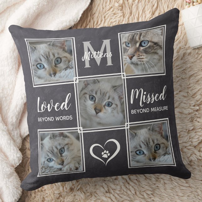 Pet Memorial Keepsake Unique Photo Collage Cushion (Creator Uploaded)