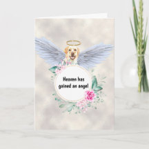 Pet memorial Labrador dog angel wings poem