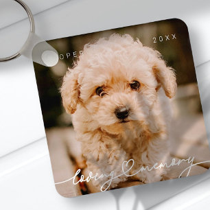 Pet Memorial Loving Memory Simple Modern Photo Key Ring