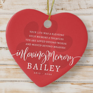 Pet Memorial Modern Elegant Simple Chic Paw Ceramic Ornament