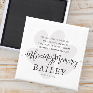 Pet Memorial Modern Elegant Simple Chic Paw Magnet