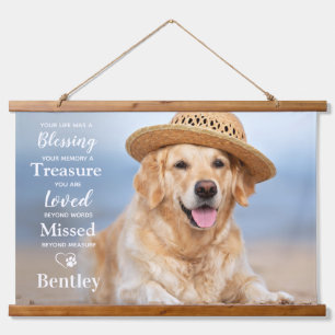 Pet Memorial Modern Personalised Dog Photo  Hanging Tapestry