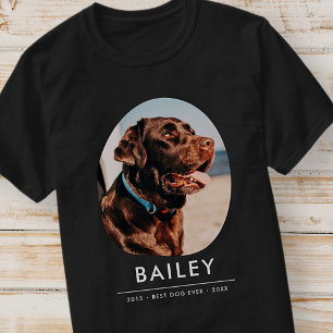 Pet Memorial Modern Remembrance Custom Photo T-Shirt