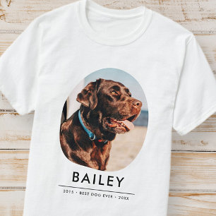 Pet Memorial Modern Remembrance Custom Photo T-Shirt