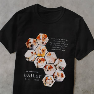 Pet Memorial Modern Simple 10 Photo Collage T-Shirt