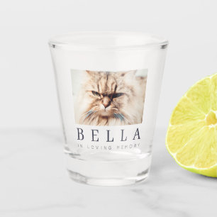 Pet Memorial Modern Simple Chic Family Photo Shot Glass