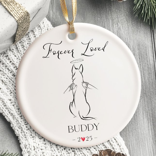 Pet Memorial Ornament dog Personalised  (dog memorial ornament, pet memorial ornament, personalized dog ornament, dog remembrance gift, pet l)