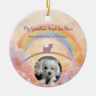 Pet Memorial Ornament – My Guardian Angel Has Paws