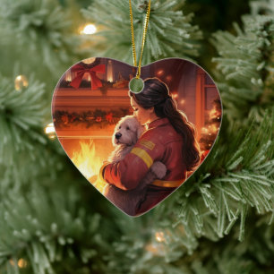 Pet Memorial Ornament, Papillon Dog Mum Gift Ceramic Ornament