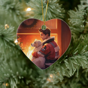 Pet Memorial Ornament, Papillon Dog Mum Gift Ceramic Ornament