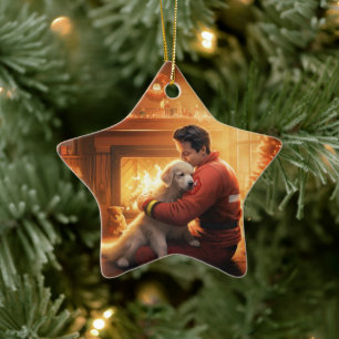 Pet Memorial Ornament, Papillon Dog Mum Gift Ceramic Ornament