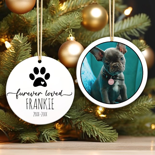 Pet Memorial Ornament with Photo (Creator Uploaded)