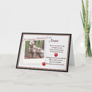 Pet Memorial Paw Prints  Announcement - Dog Cat