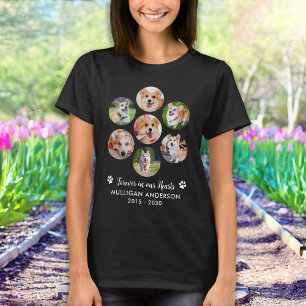 Pet Memorial Personalised Dog 7 Photo Collage T-Shirt