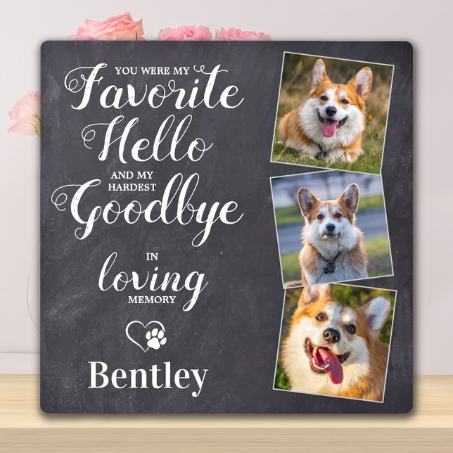 Pet Memorial Personalised Dog Loss Keepsake Photo Plaque (Creator Uploaded)