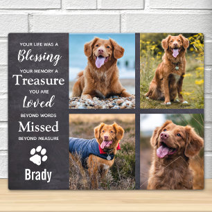 Pet Memorial Personalised Dog Photo Collage Plaque