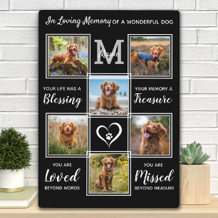 Pet Memorial Personalised Dog Photo Collage Plaque
