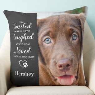 Pet Memorial Personalised Dog Sympathy Gift Photo Cushion