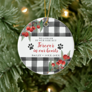 Pet Memorial Personalised Forever In Our Hearts Ceramic Ornament