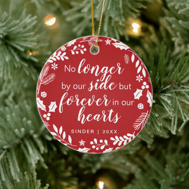 Pet Memorial Personalised Holiday Keepsake Ceramic Ornament (Tree)