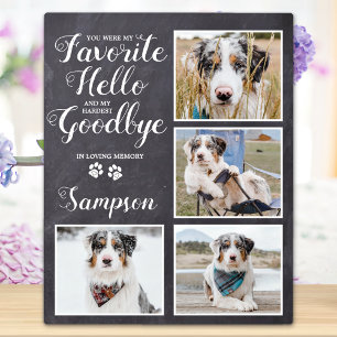 Pet Memorial Personalised Keepsake Photo Collage Plaque