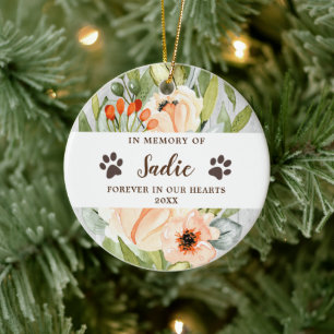 Pet Memorial Personalised Loss of Dog Farmhouse Ceramic Ornament