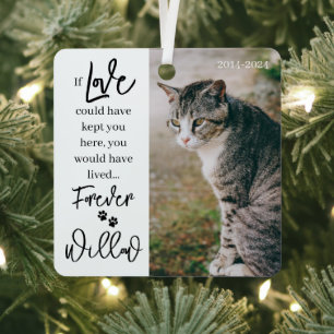 Pet Memorial - Personalised Pet Loss Photo Met Metal Tree Decoration