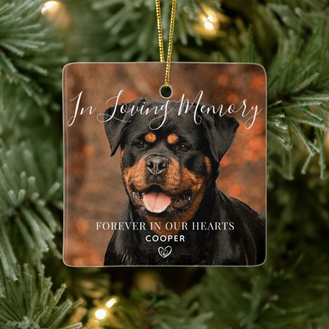 Pet Memorial Personalised Photo Ceramic Ornament (Tree)