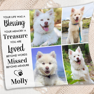 Pet Memorial Personalised Photo Collage Fleece Blanket