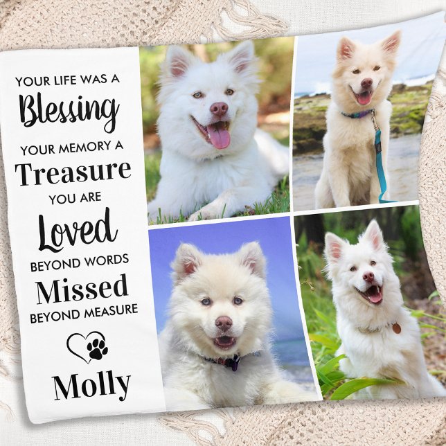 Pet Memorial Personalised Photo Collage Fleece Blanket (Creator Uploaded)