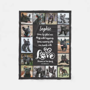 Pet Memorial Personalised Photo Collage Love Fleece Blanket