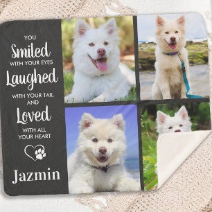 Pet Memorial Personalised Photo Collage Sherpa Blanket